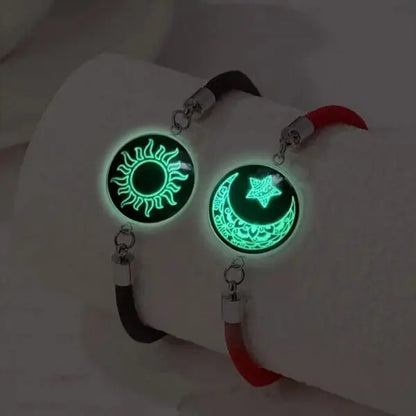 Luminous Sun & Moon Couple Bracelets (Glow in the Dark)