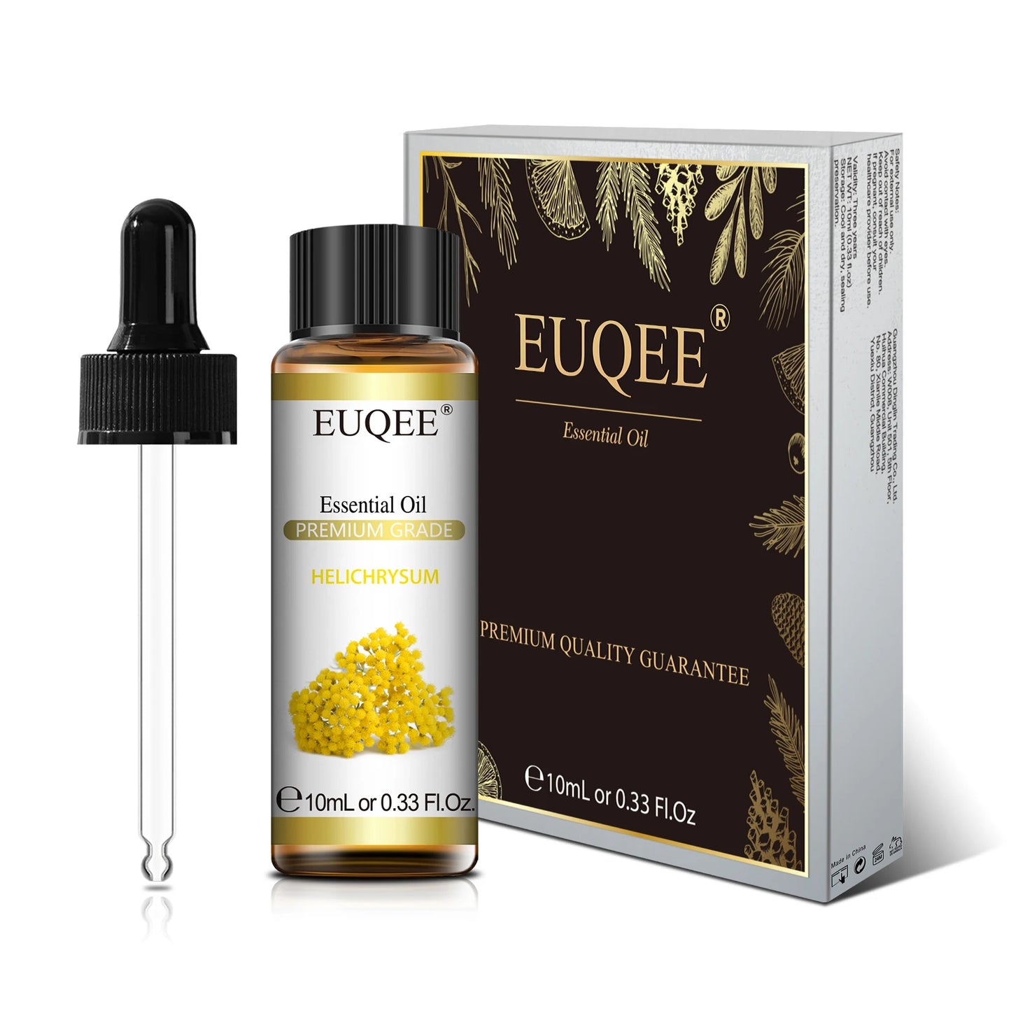 EUQEE Premium Essential Oil – 10ml Pure Aromatherapy Collection (Single Bottle)