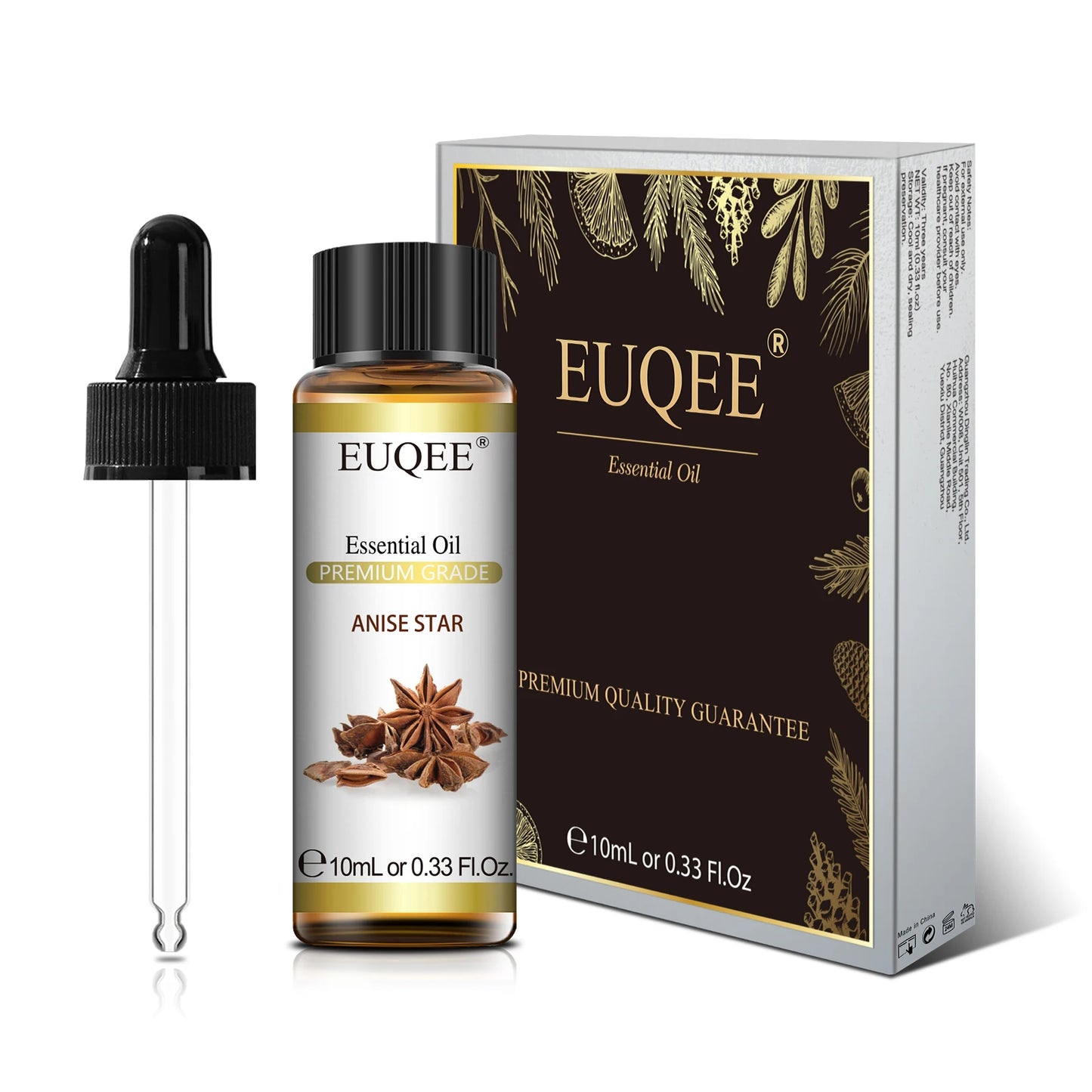 EUQEE Premium Essential Oil – 10ml Pure Aromatherapy Collection (Single Bottle)