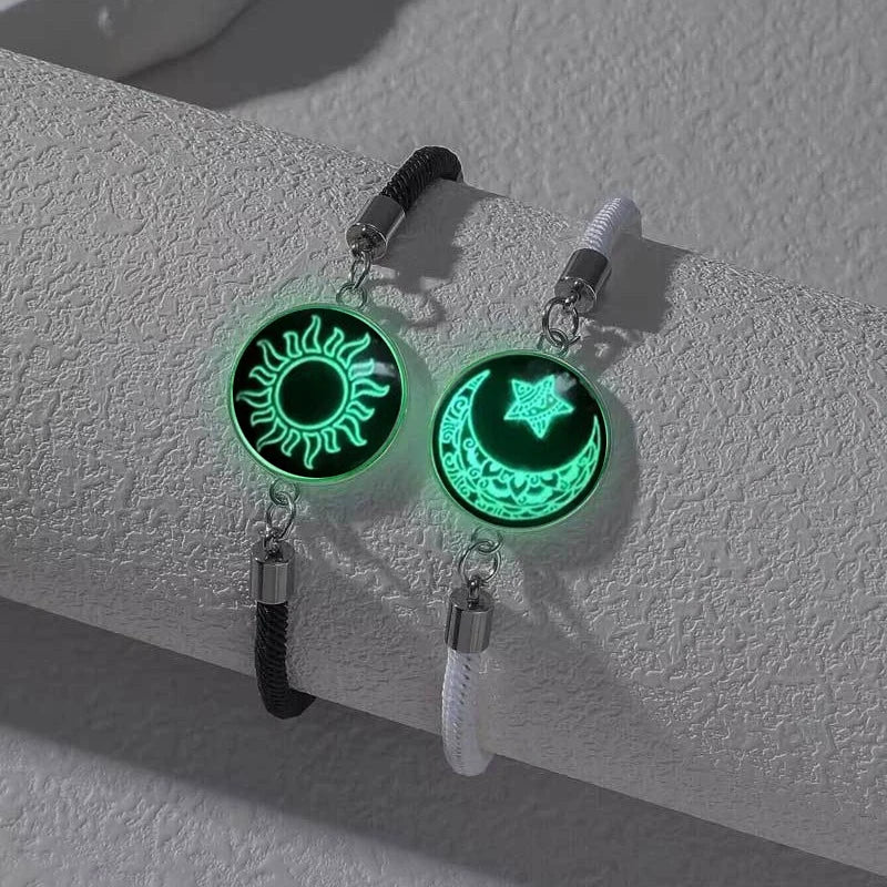Luminous Sun & Moon Couple Bracelets (Glow in the Dark)